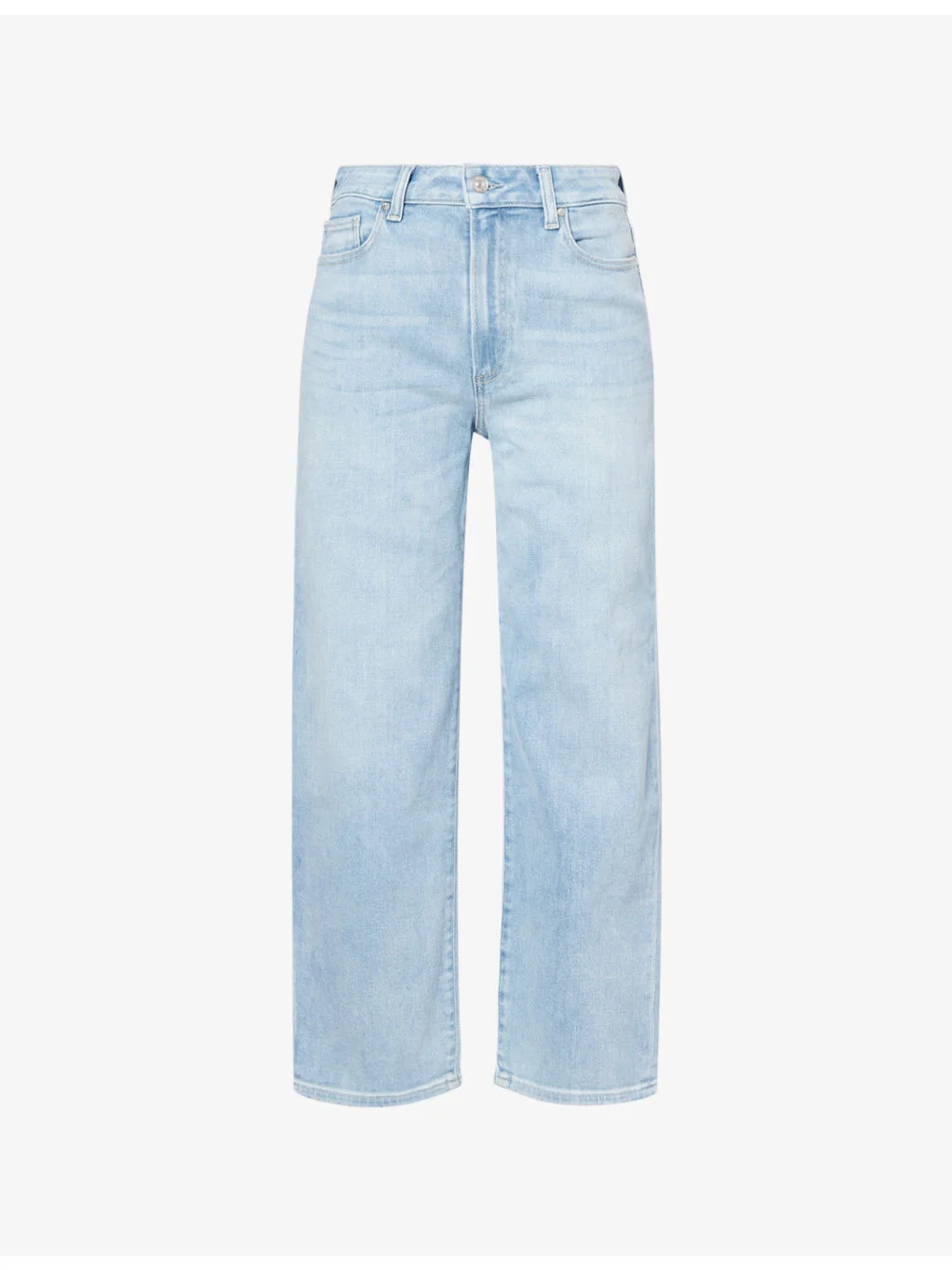 Stevie Crop High-Rise Cotton Denim Jeans - 1