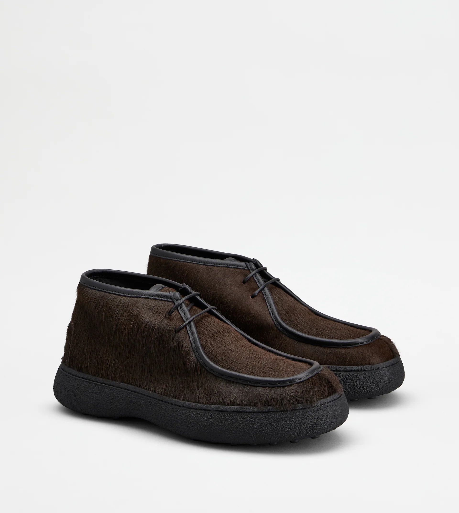 TOD'S W. G. BOOTS IN LEATHER - BROWN, BLACK - 3