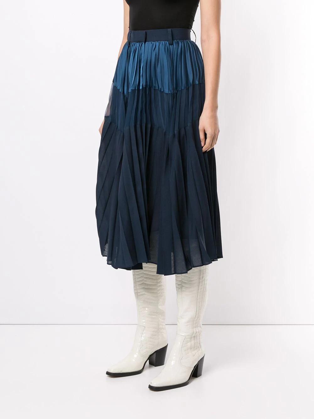 pleated midi skirt - 3