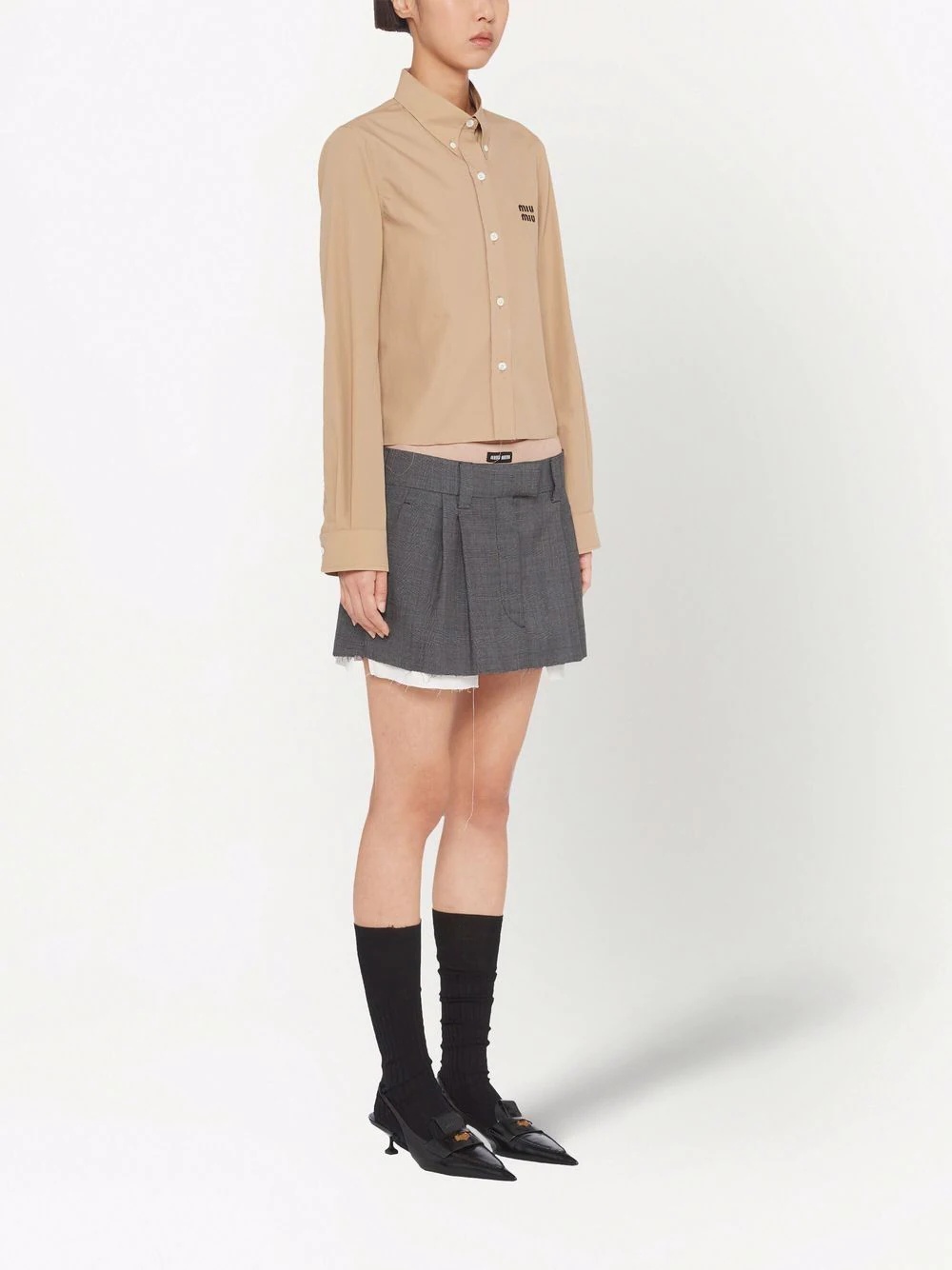 Prince-Of-Wales check mini skirt - 3