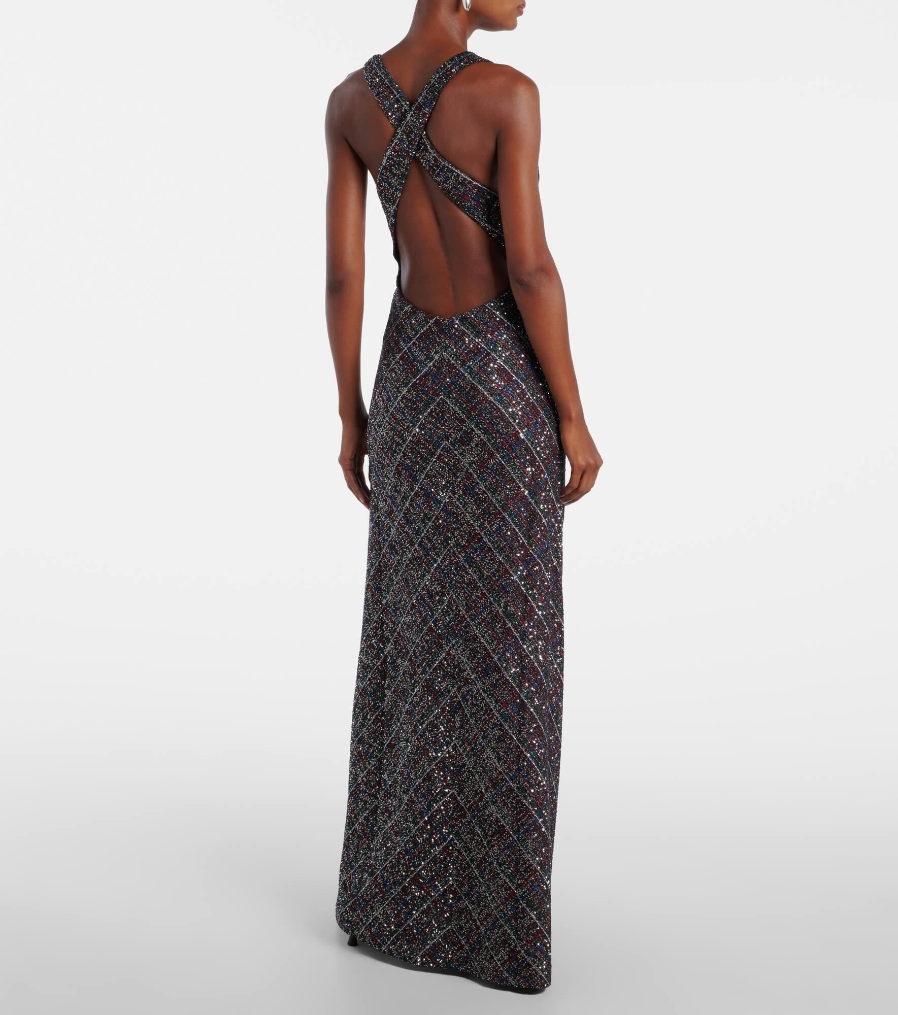 Sequined lamé maxi dress - 3