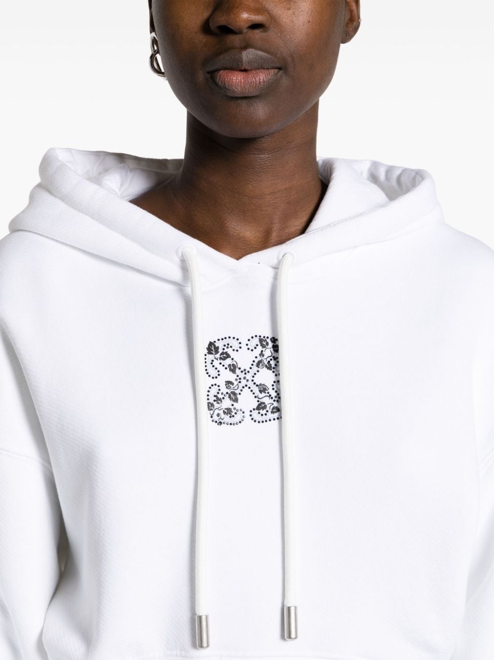 Arrows-embellished cropped hoodie - 9