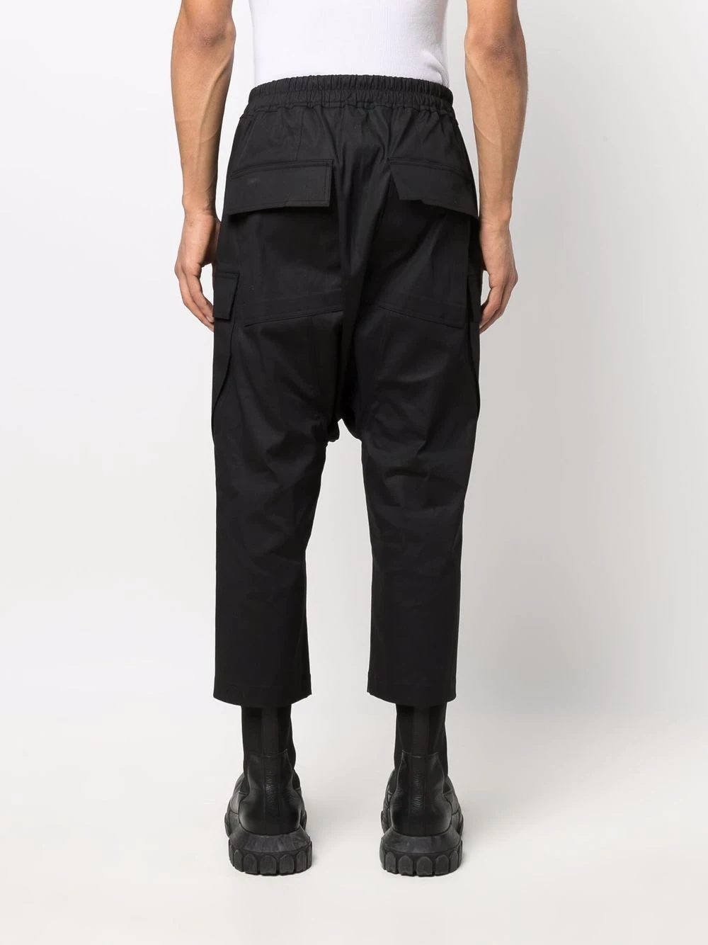 drop-crotch drawstring track pants - 4