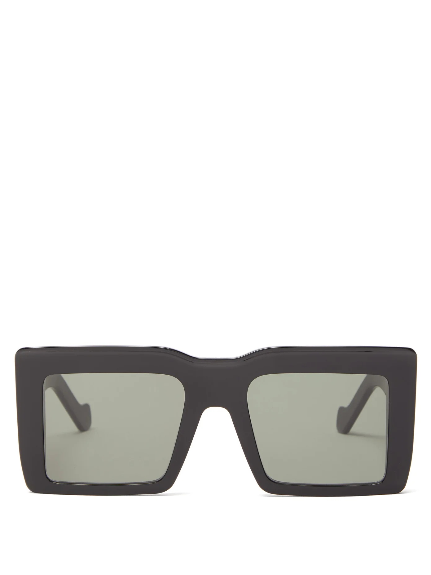 Logo-engraved square acetate sunglasses - 1