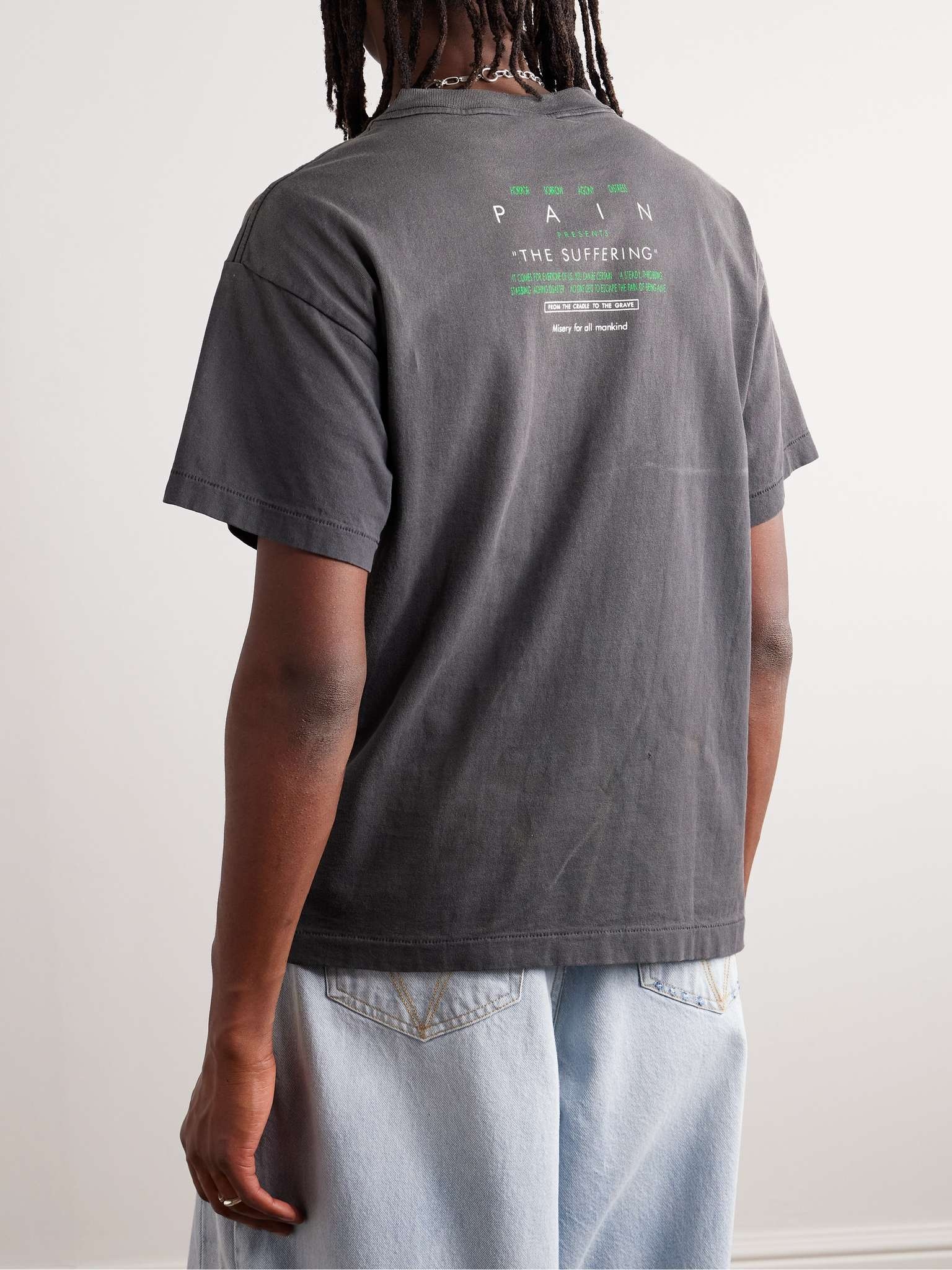 Distressed Printed Cotton-Jersey T-Shirt - 3