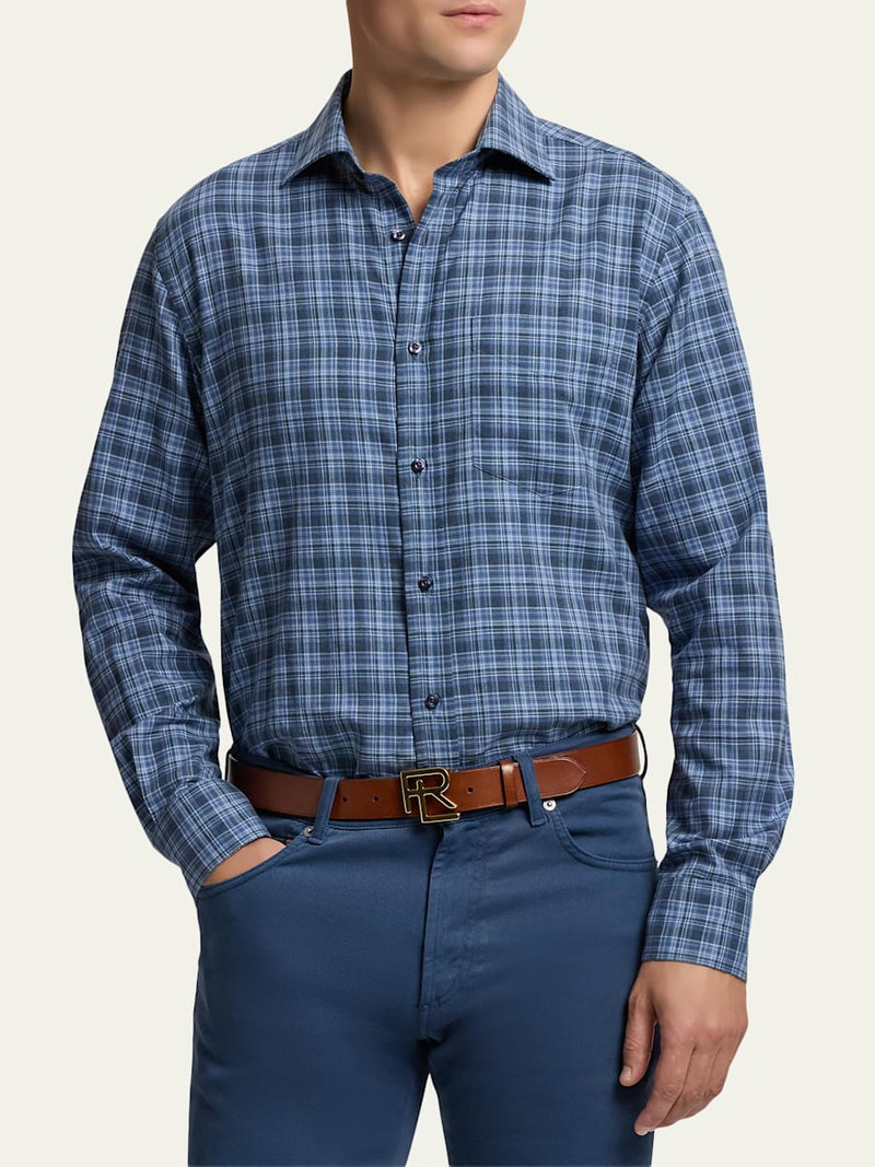 Ralph Lauren Men's Aston Cotton Plaid Pocket Sport Shirt outlook