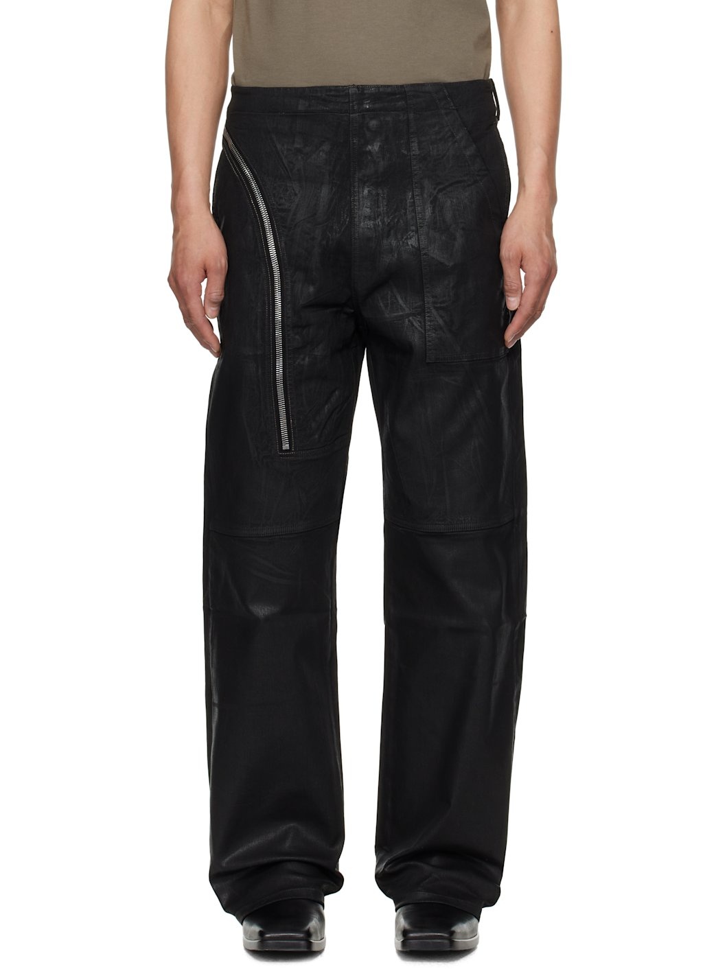 Black Hollywood Aircut Jeans - 1