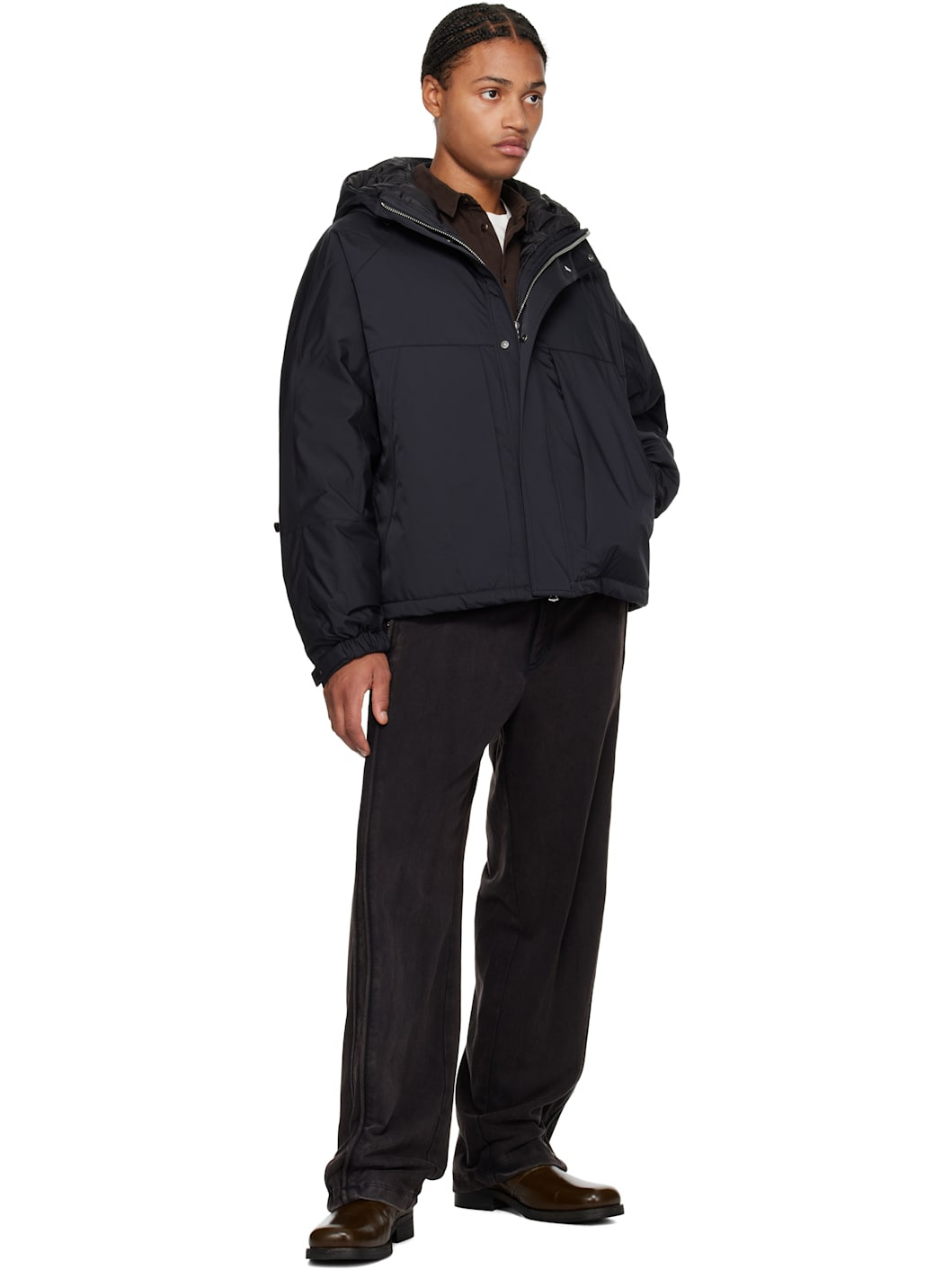 Black Taffeta Down Jacket - 4