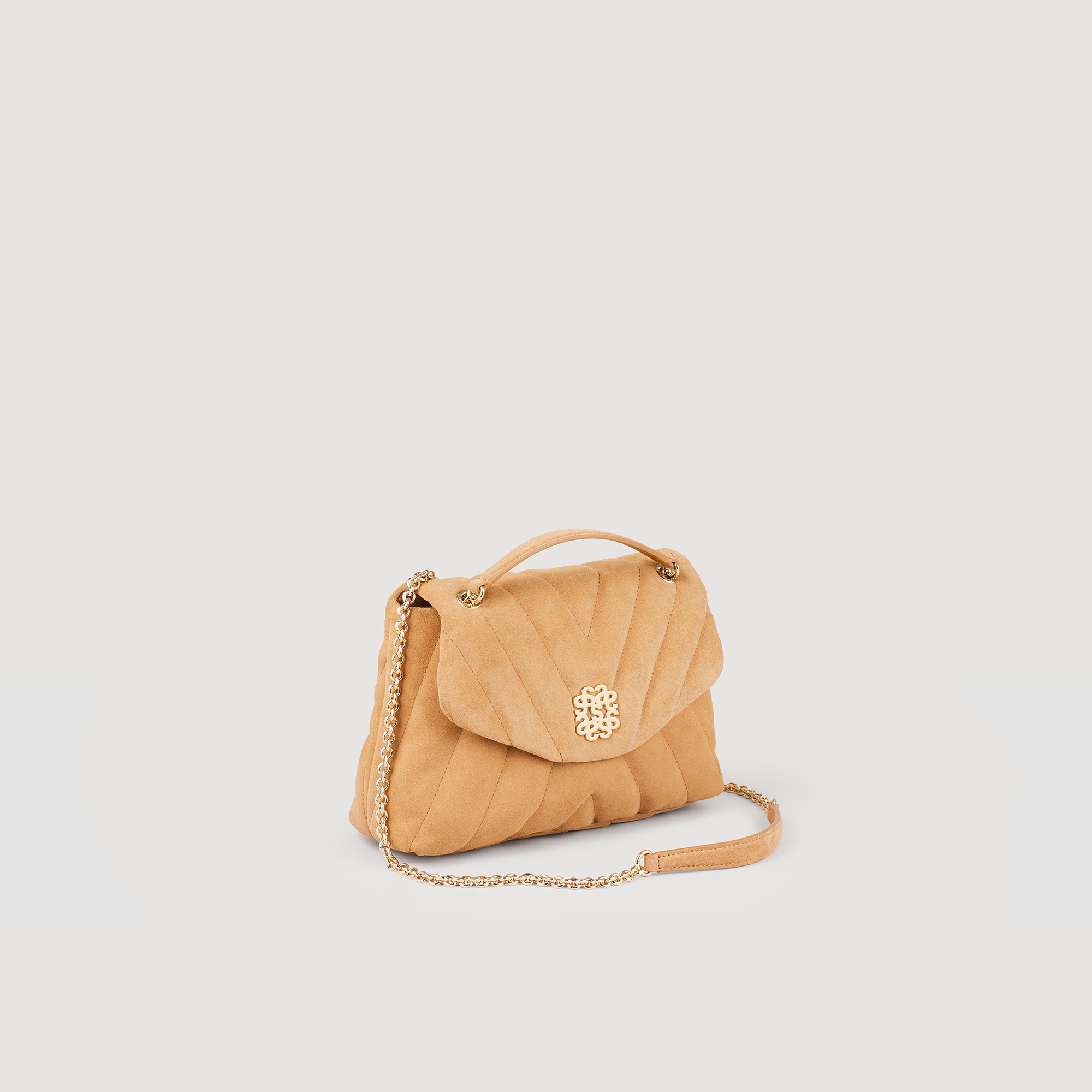 Quilted suede leather bag - 4