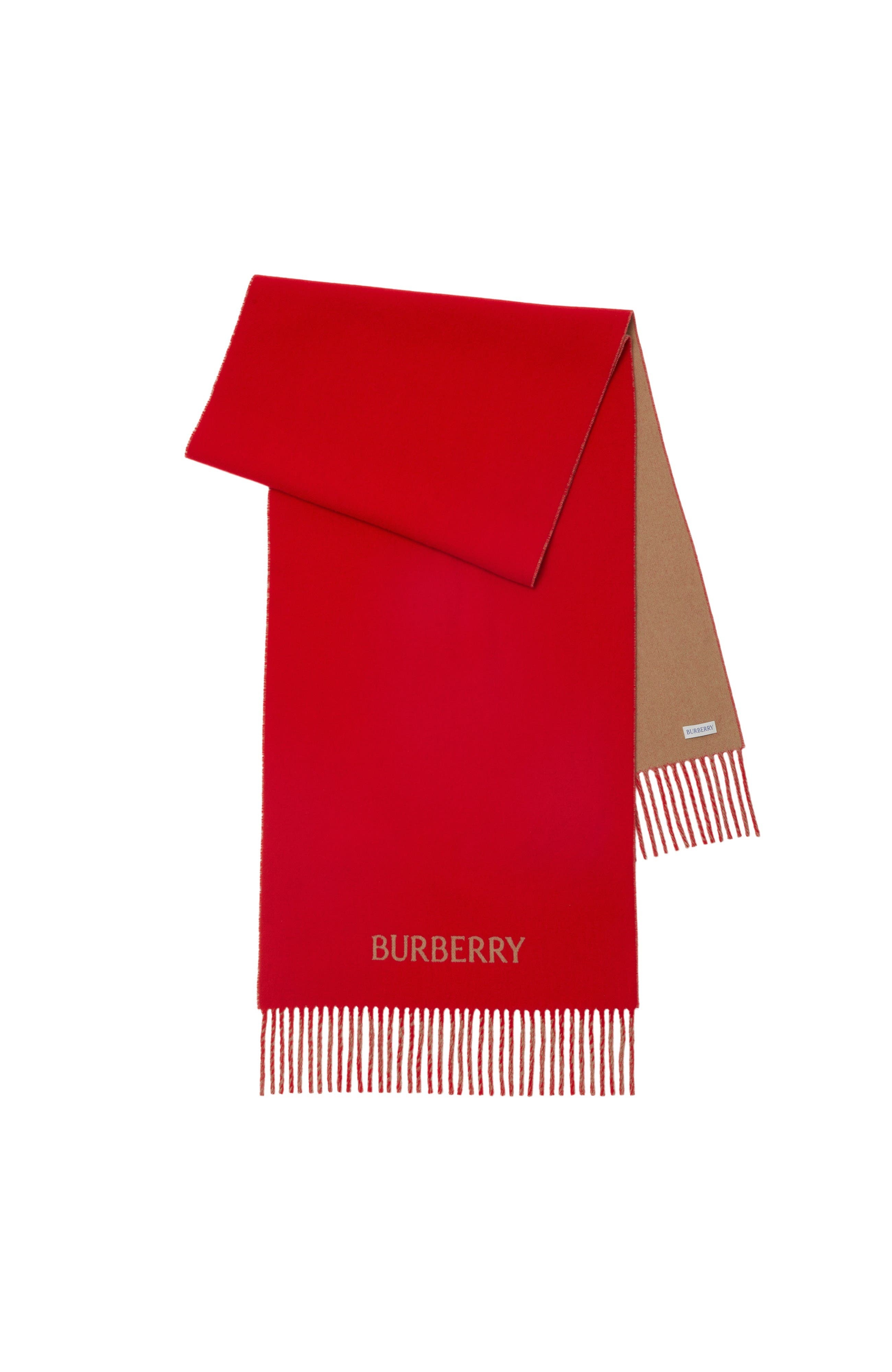 burberry Reversible EKD Cashmere Scarf in Pillar/camel at Nordstrom - 1