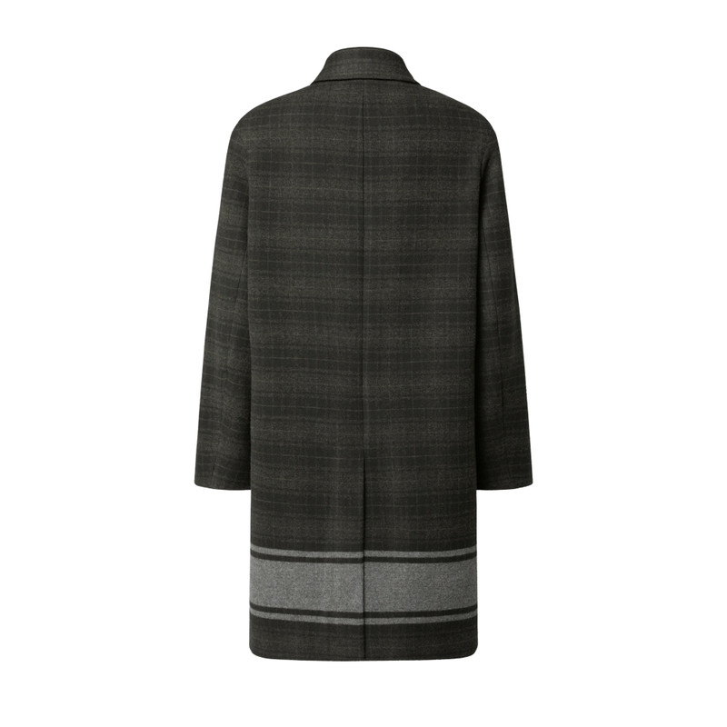 Damier Plaid Double-Breasted Coat 3