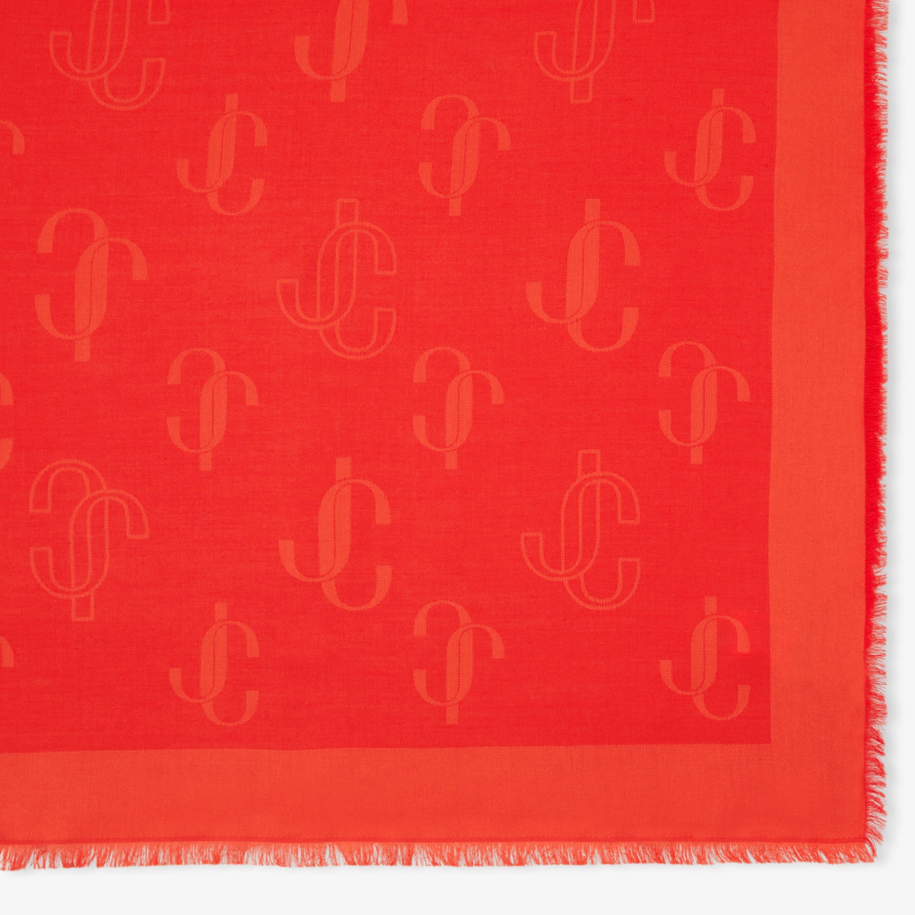Emani
Paprika JC Monogram Silk and Wool Shawl - 3