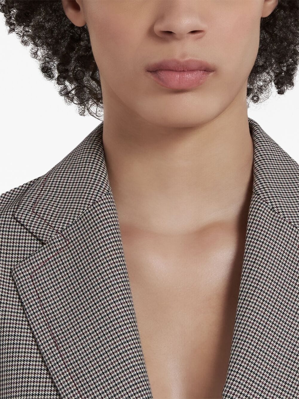 houndstooth-pattern single-breasted blazer - 5