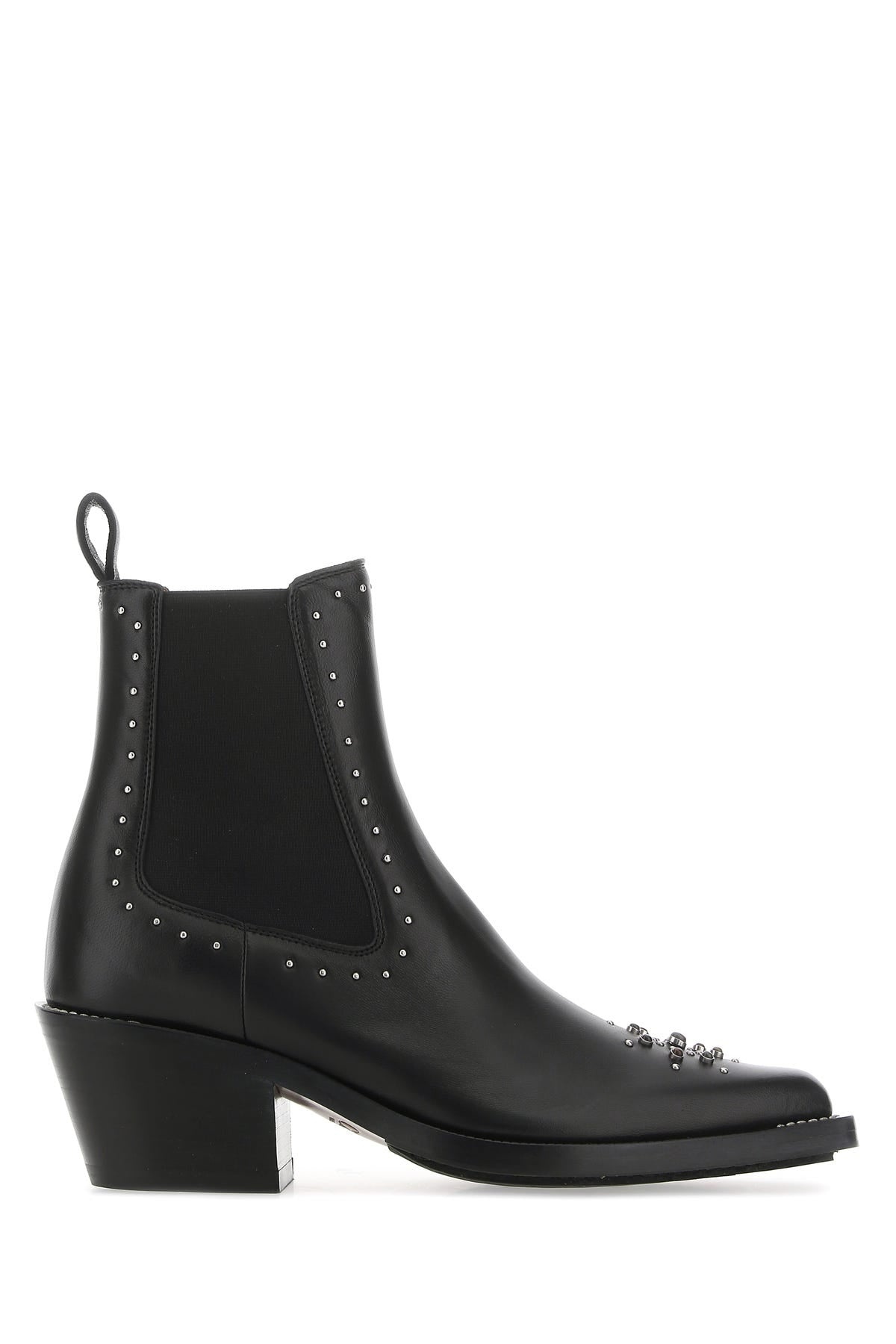 ロングブーツ CHLOE Black Leather Nellie Ankle Boots Chloé Black leather Nellie ankle boots | wananluxury