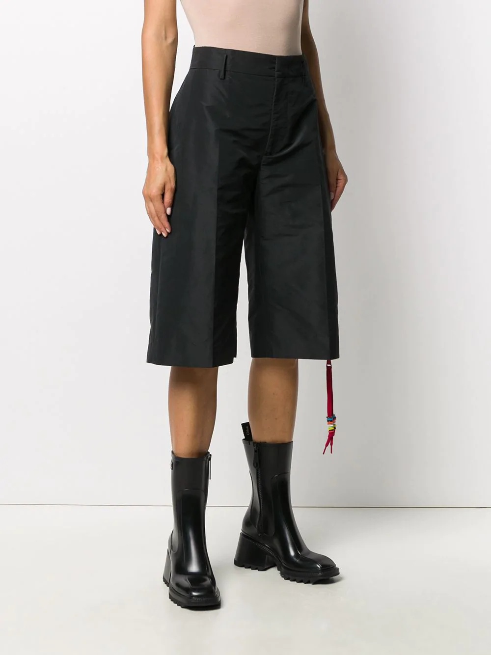 contrasting side-zip bermuda shorts - 3