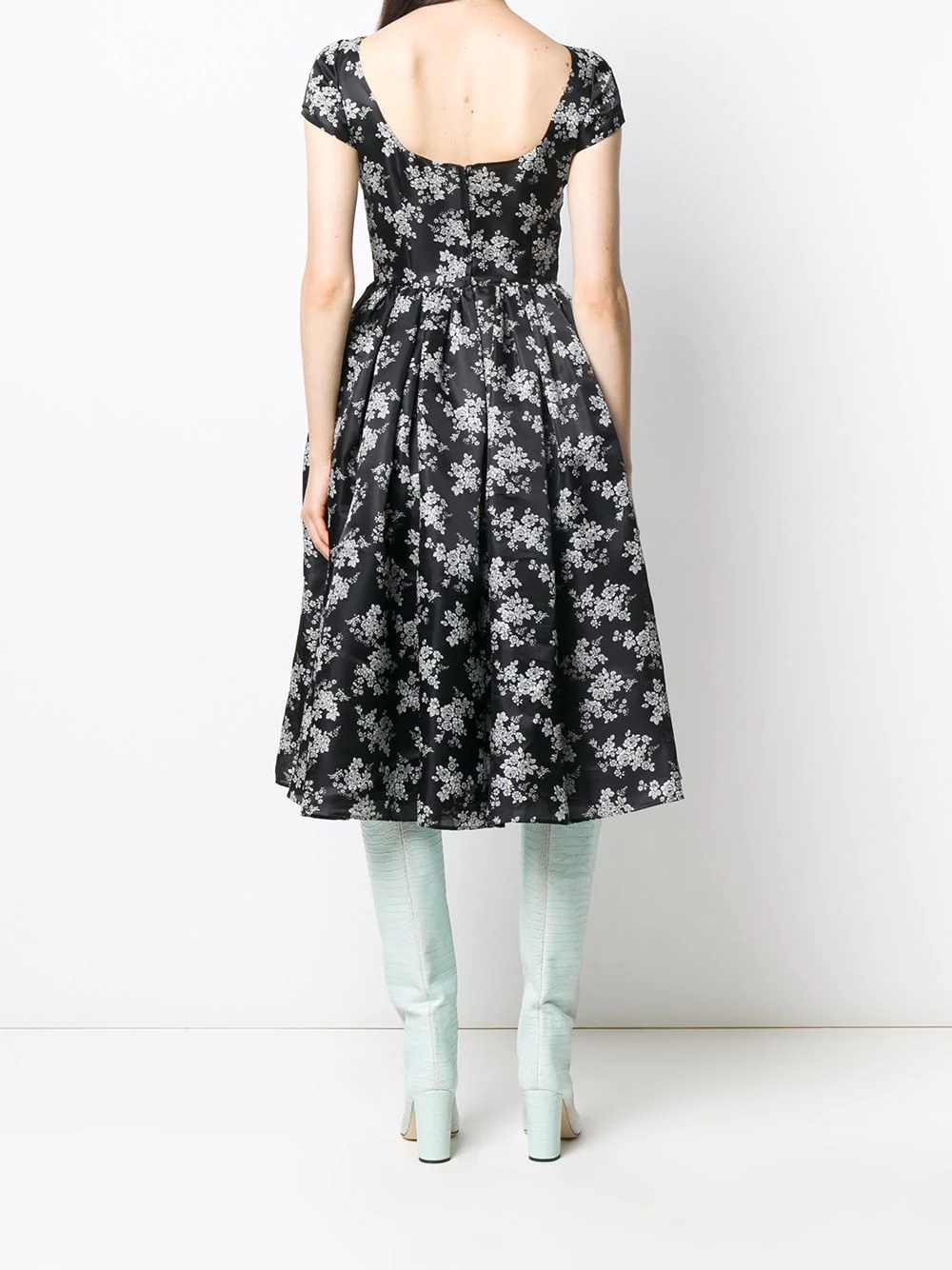 floral-print mid-length dress - 4