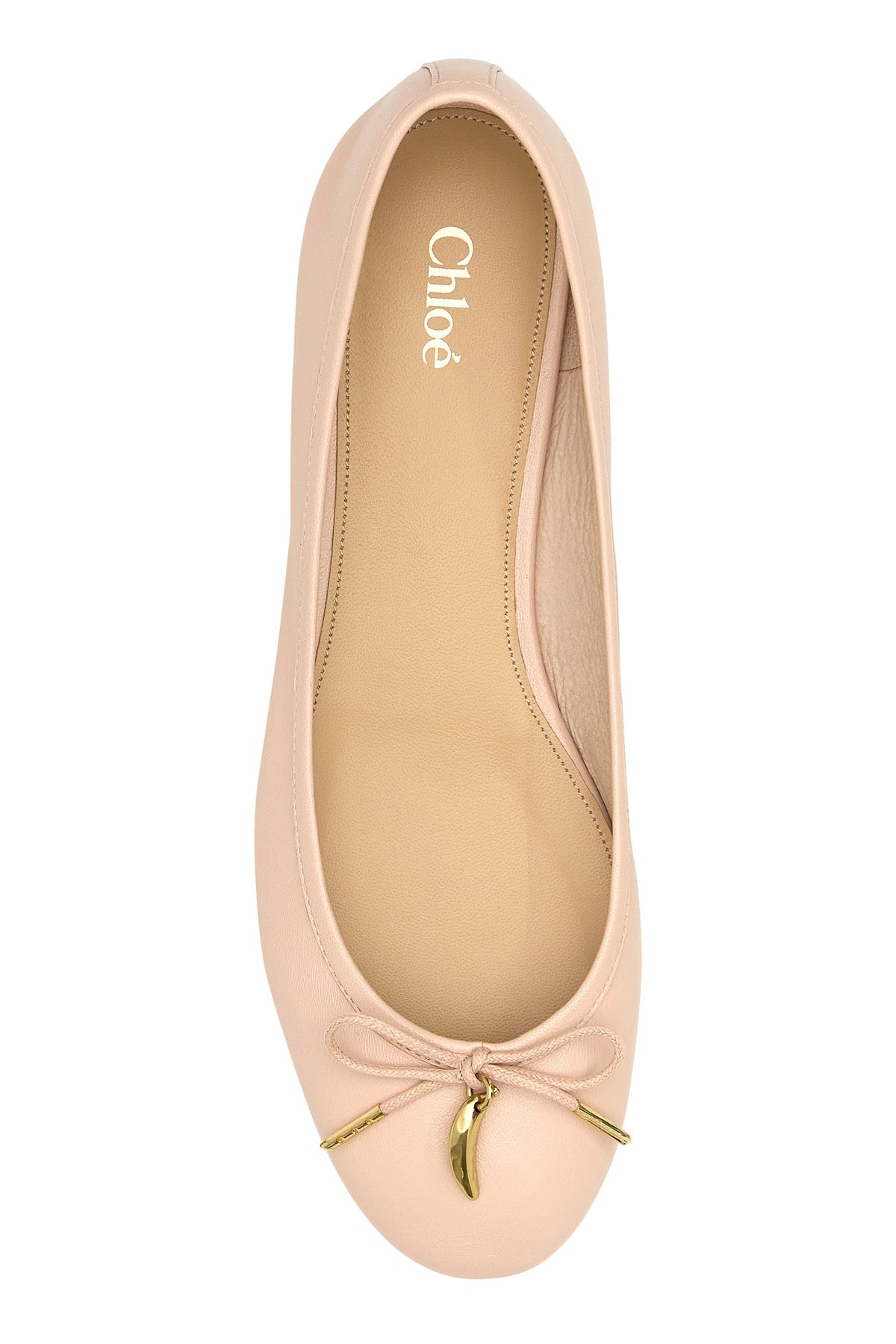 Powder pink leather Iris ballerinas - 4
