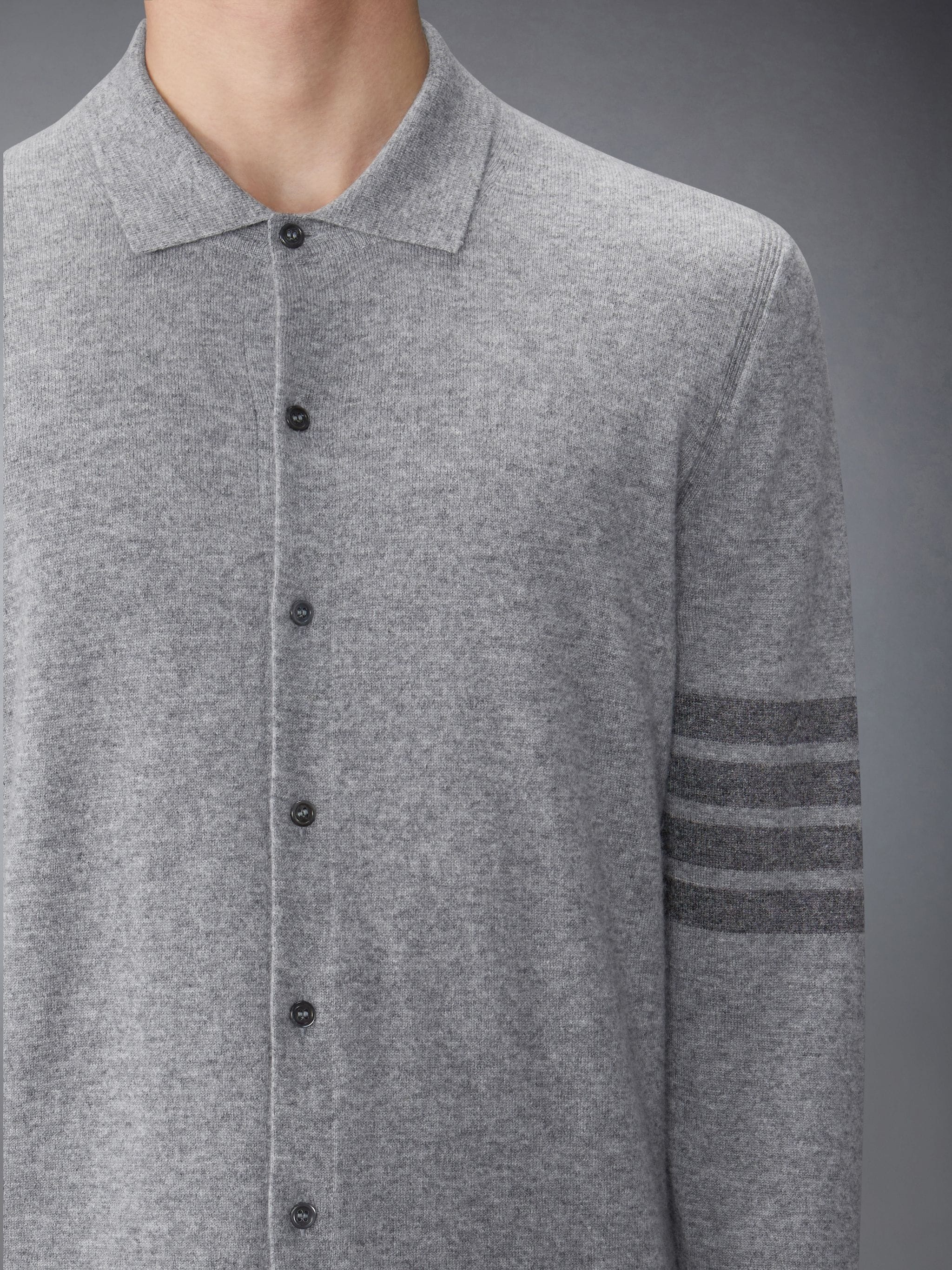 Cashmere Jersey Stitch 4-Bar Shirt - 6