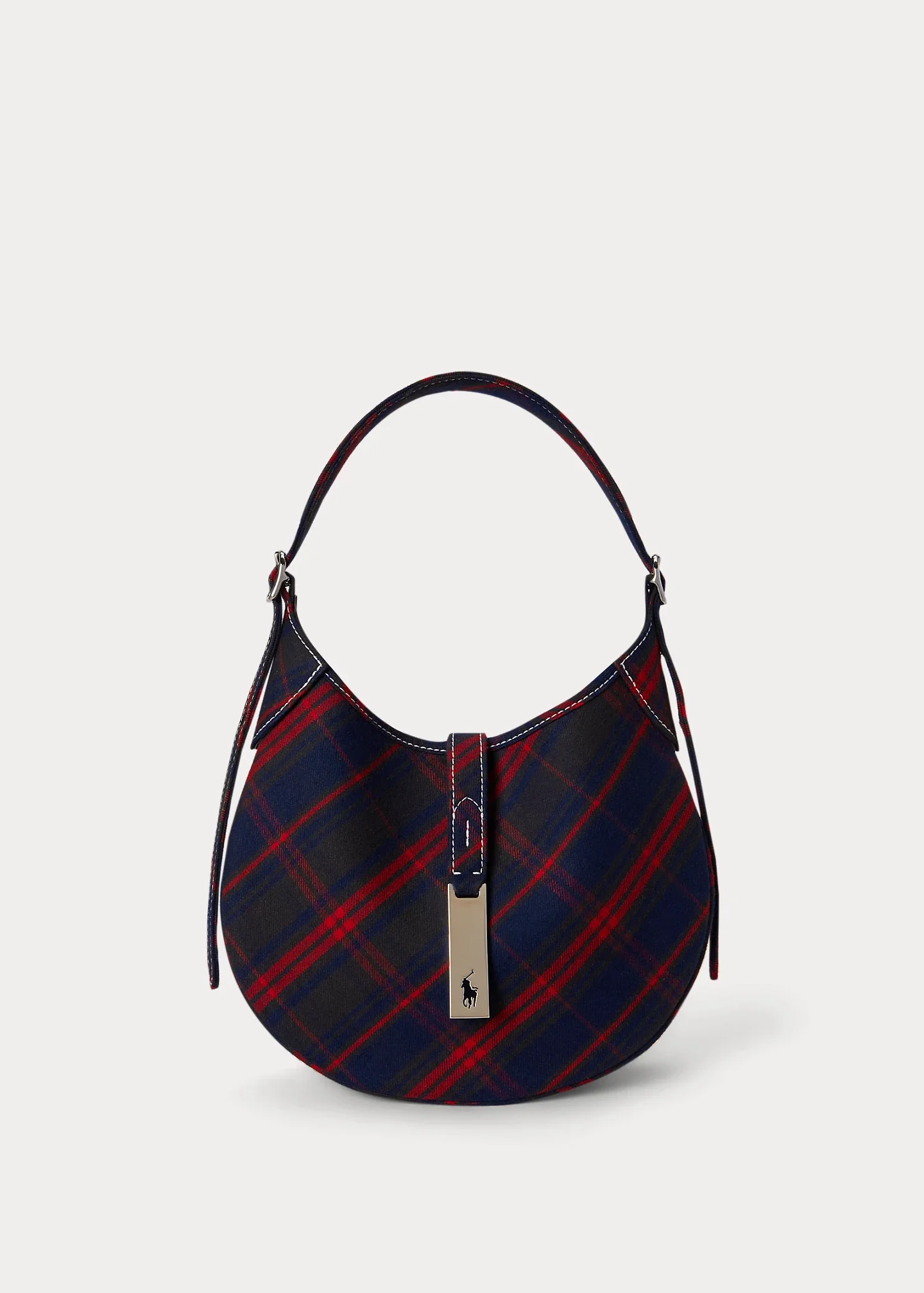 Polo ID Plaid Twill Small Shoulder Bag - 1