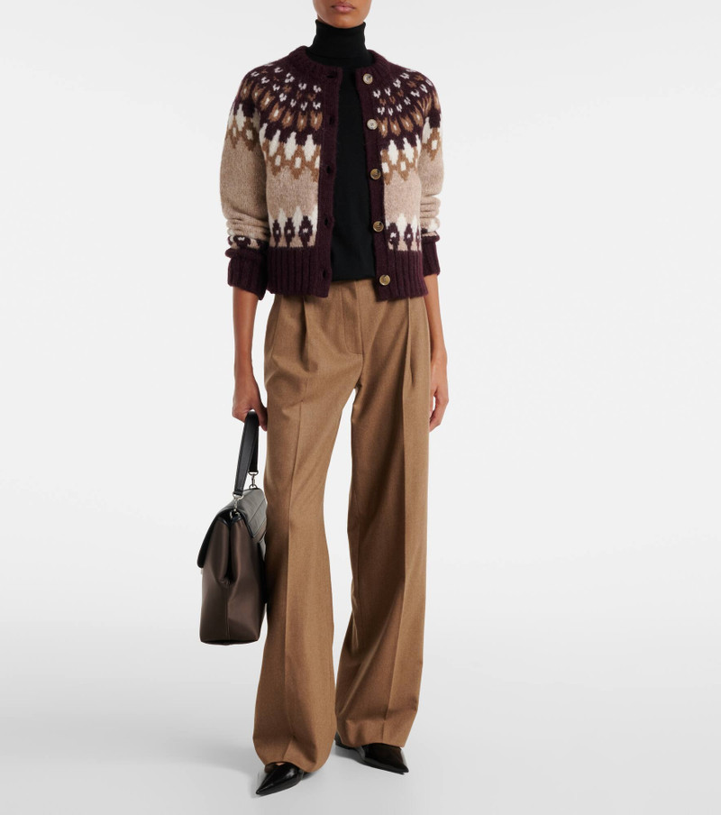 VERONICA BEARD Christina Fair Isle alpaca-blend cardigan outlook