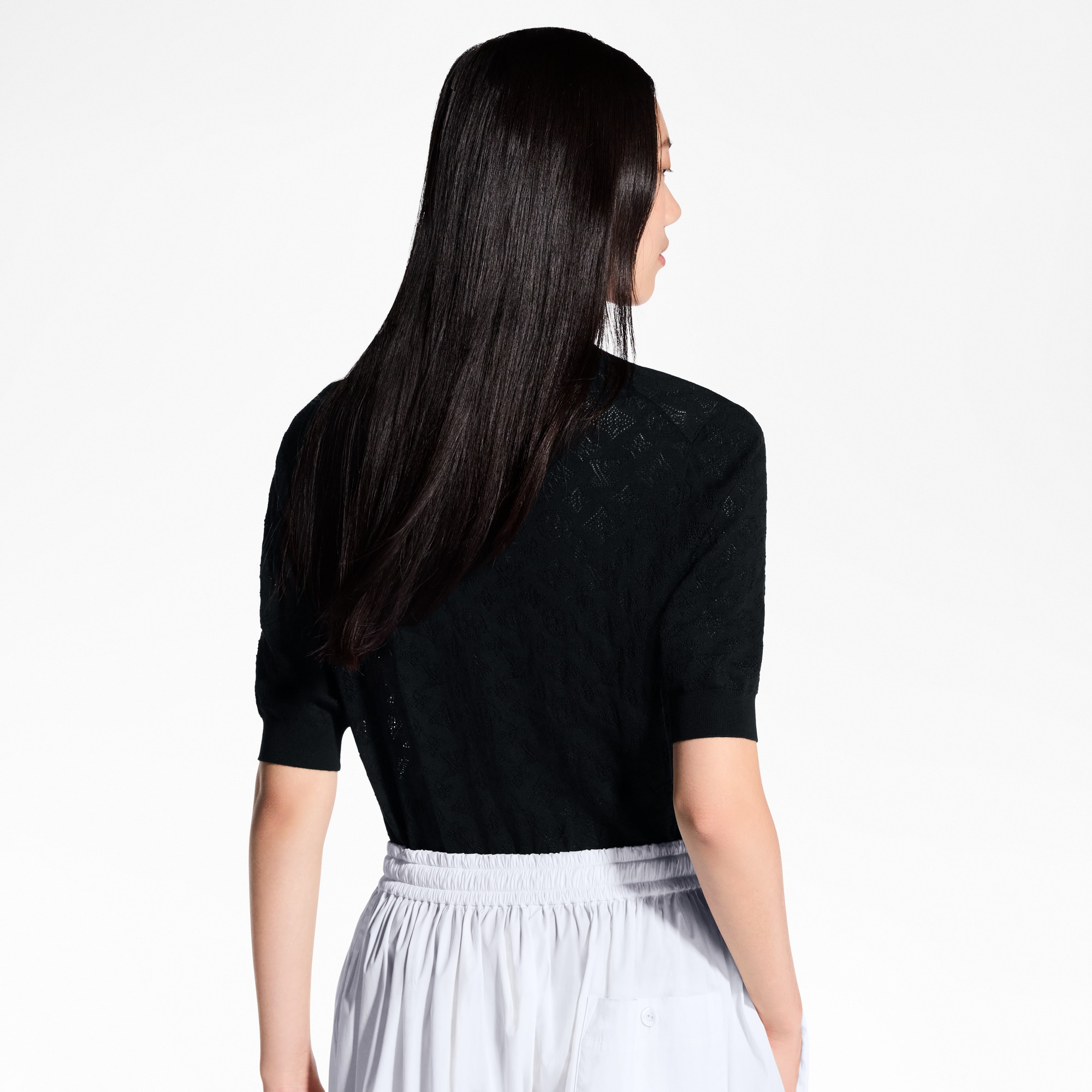 Mahina Monogram Short-Sleeved Cardigan - 5