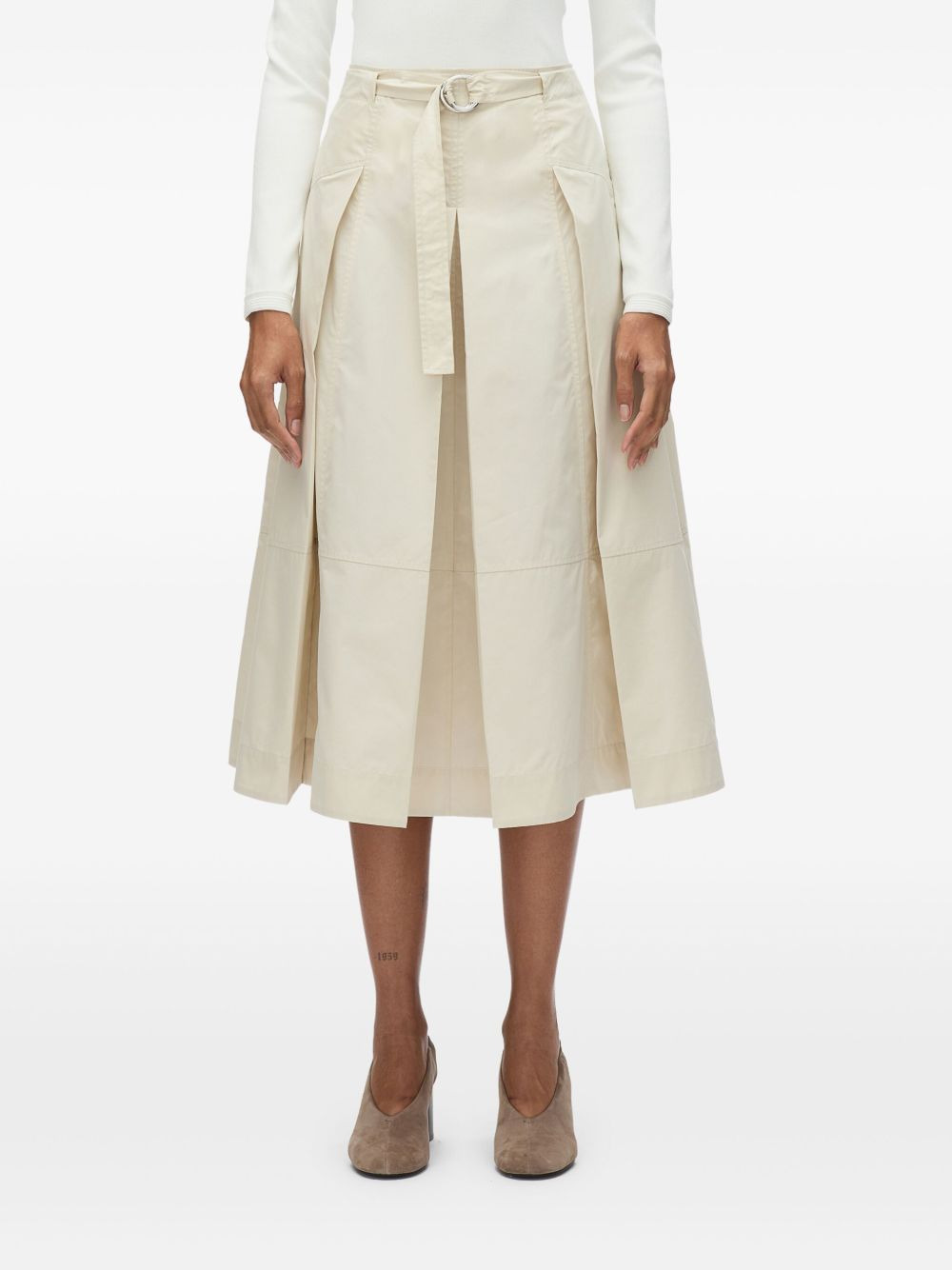 pleated midi skirt - 3