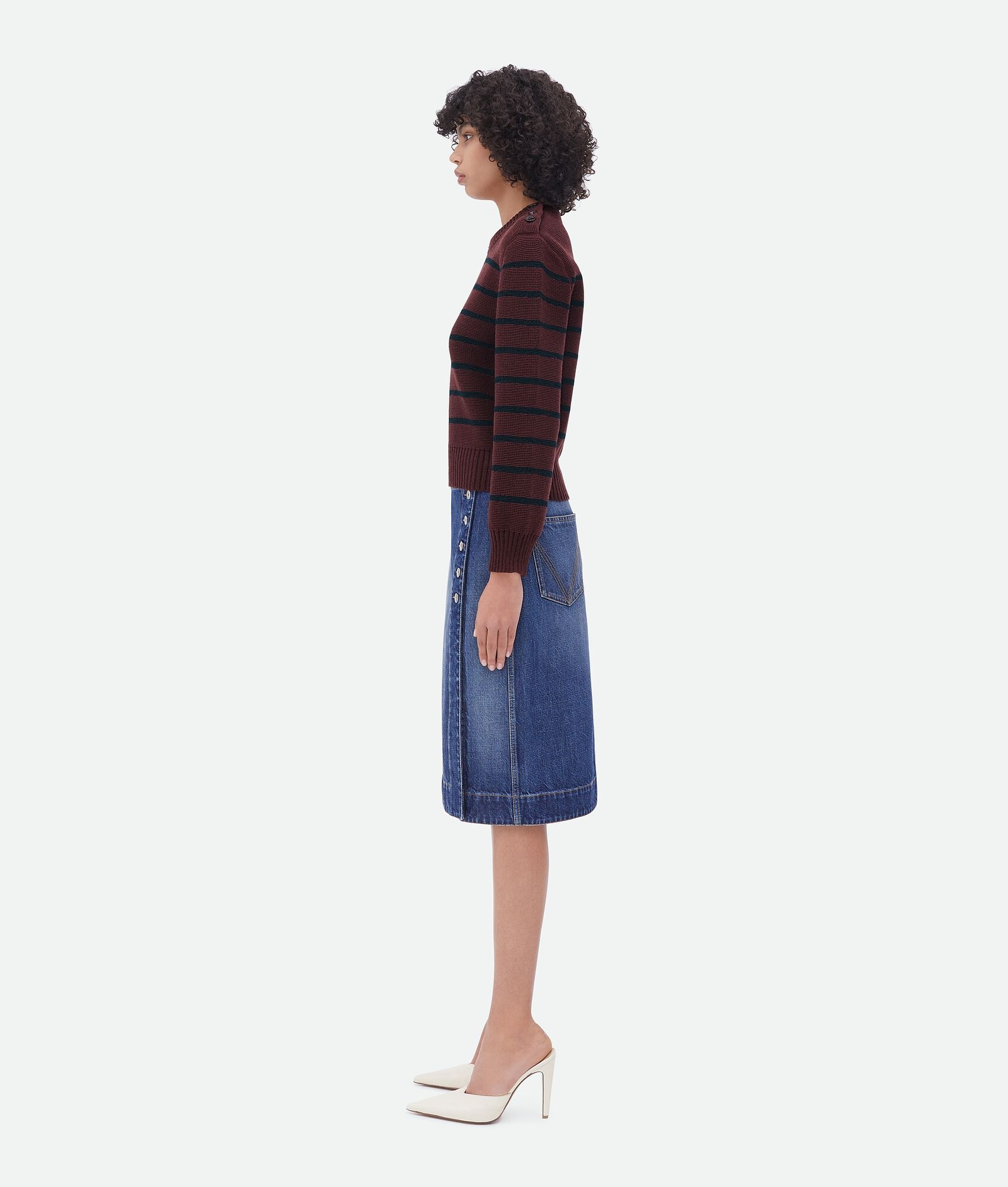jacquard striped wool jumper - 2