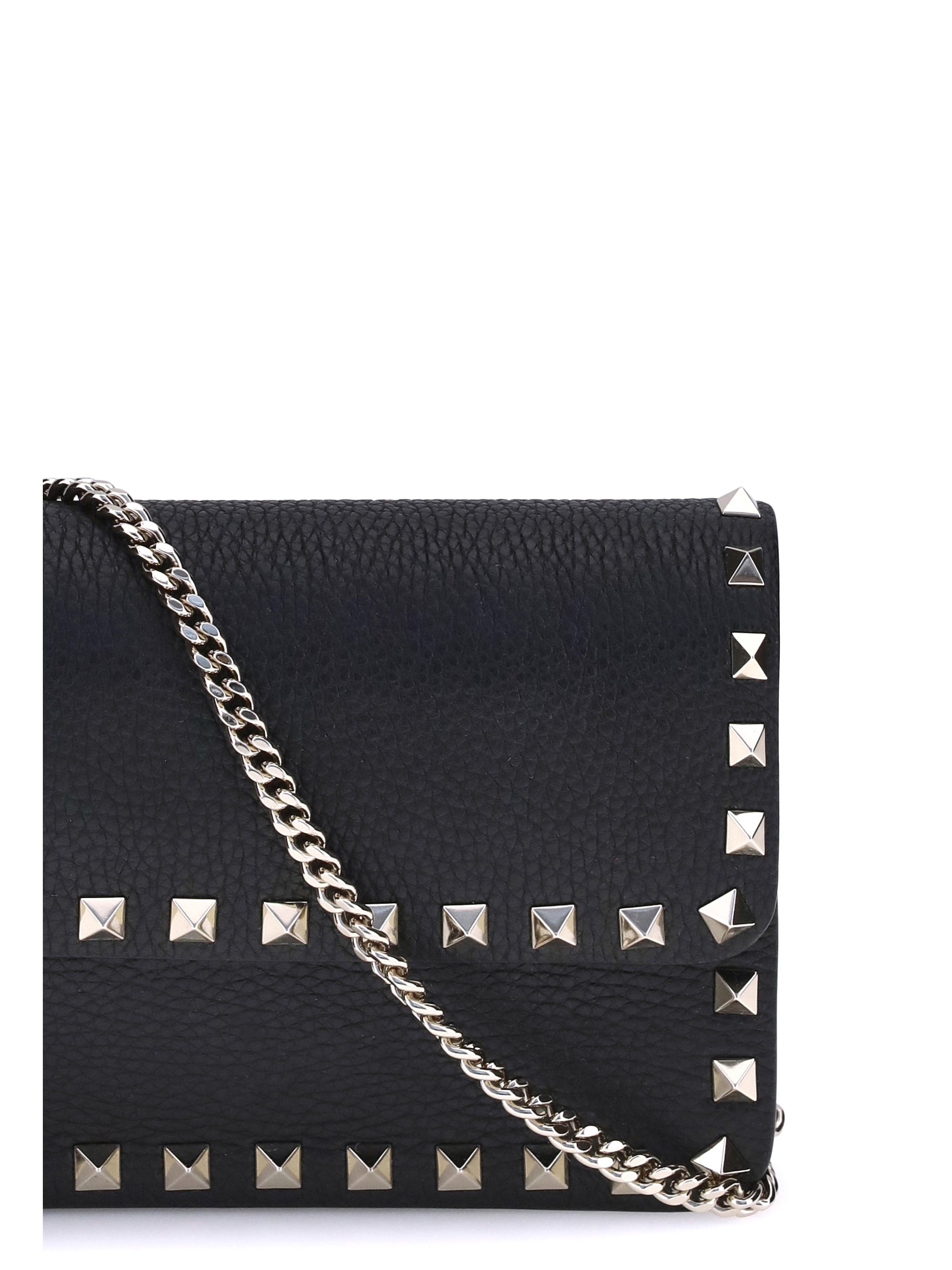 Valentino Garavani Women Rockstud Pochette With Chain - 4