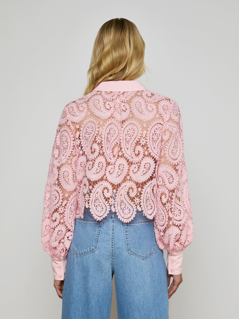 Odelia Cropped Lace Blouse 6