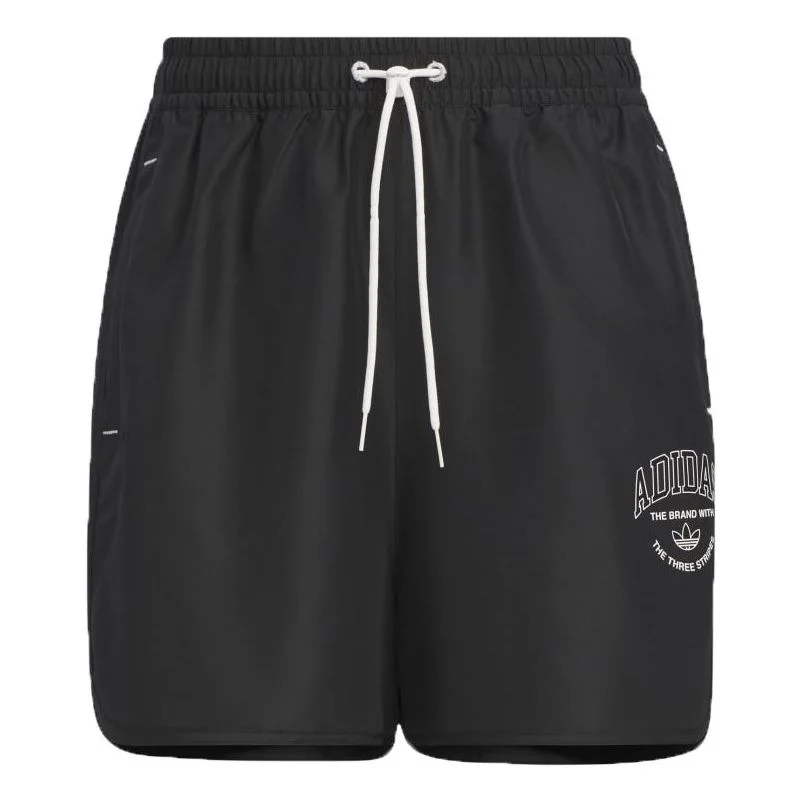 (WMNS) adidas Originals Logo Twist Light Woven Shorts Asia Sizing 'Black White' IW6292 - 1