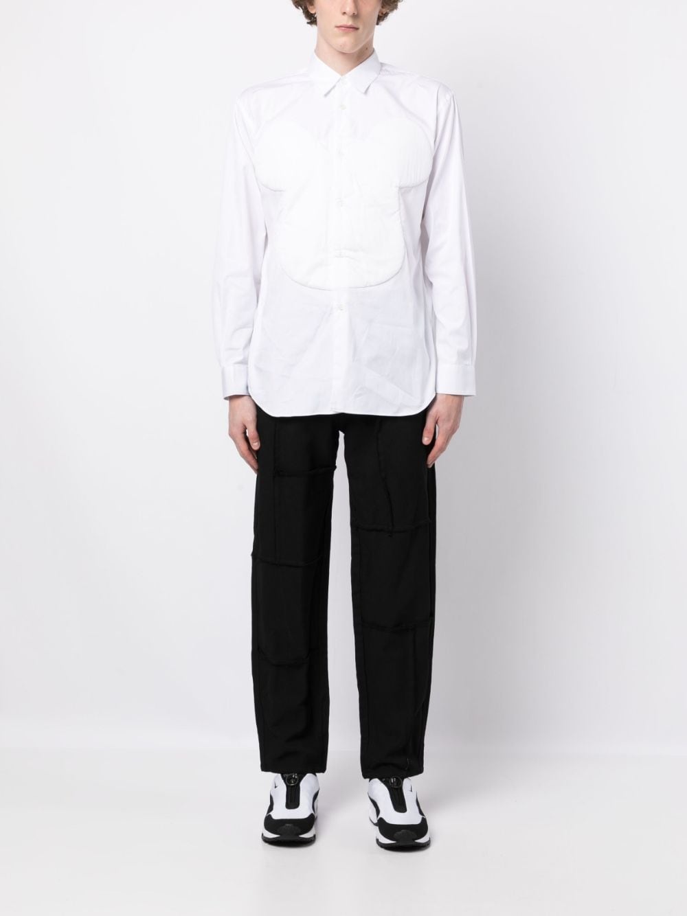 exposed-seam straight-leg trousers - 2