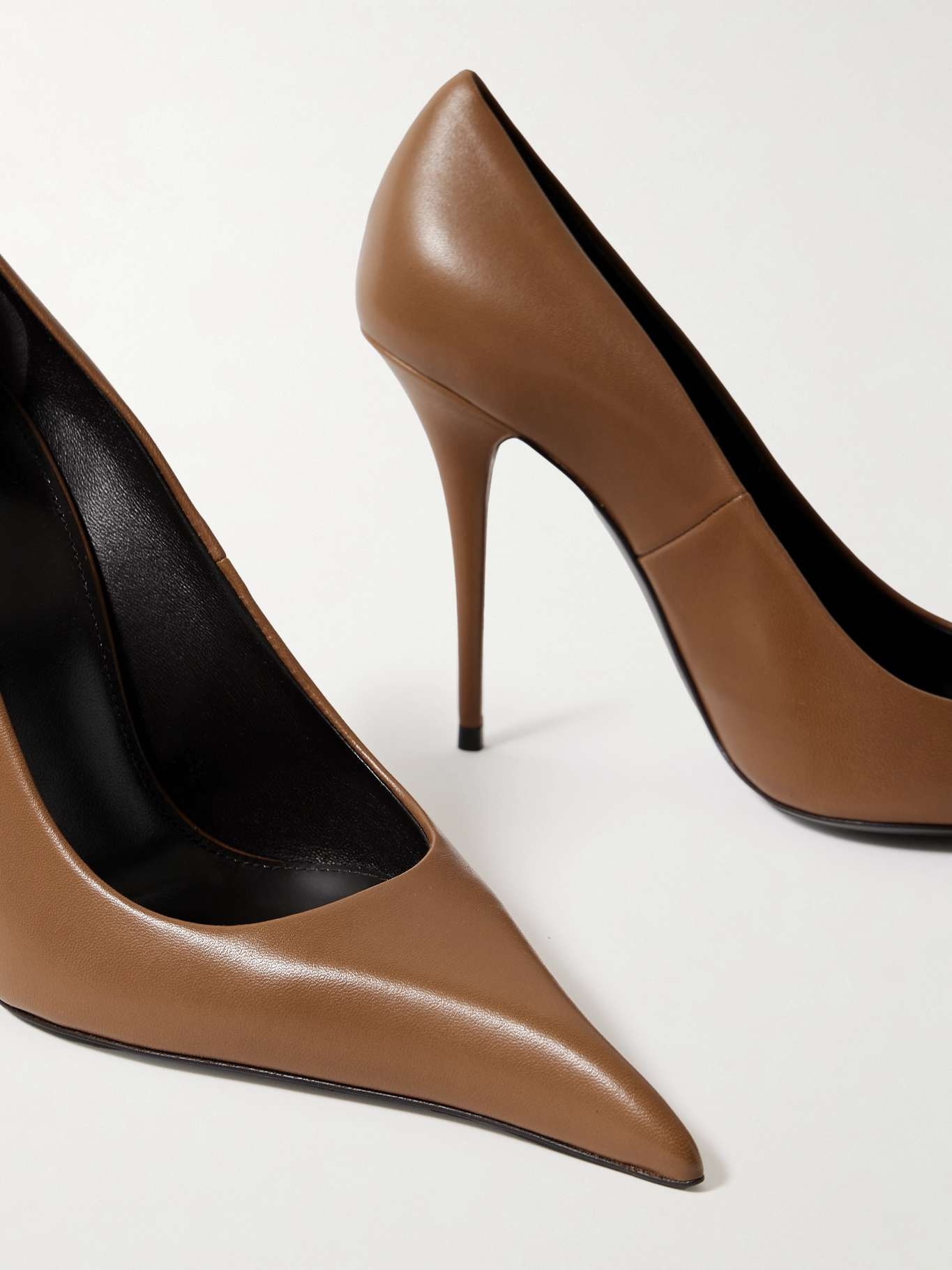 Élysée leather pumps Dark brown - 4