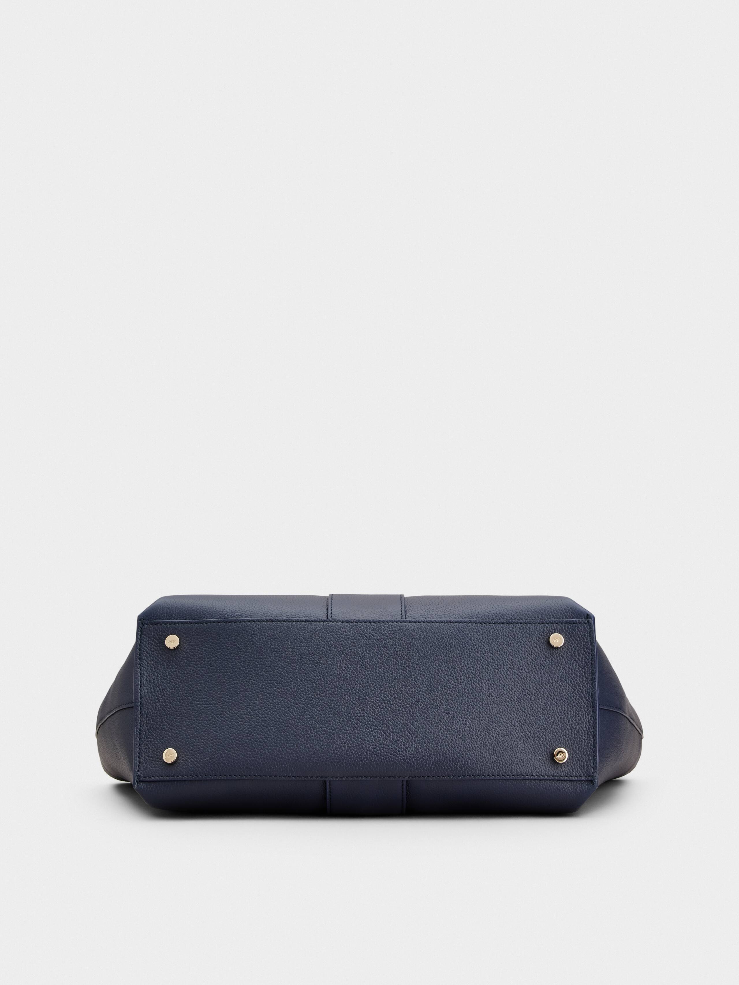 Viv' Choc Medium Shopping Bag in leather - 5