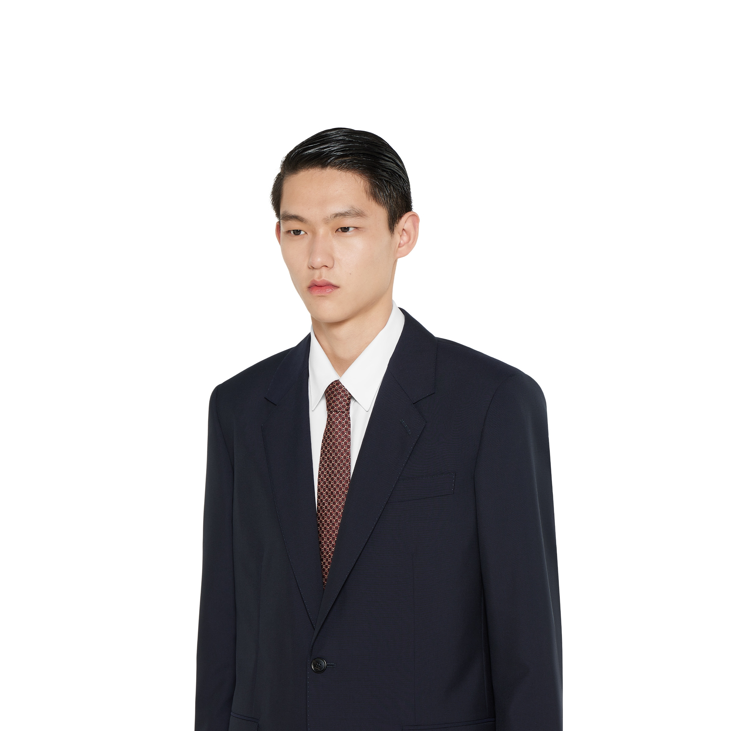 Horsebit silk jacquard tie - 3