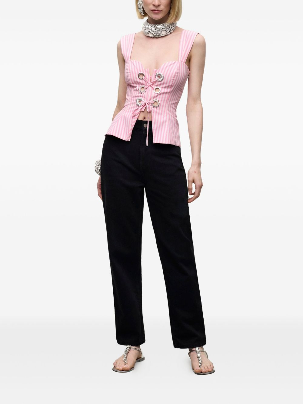 striped corset top - 2