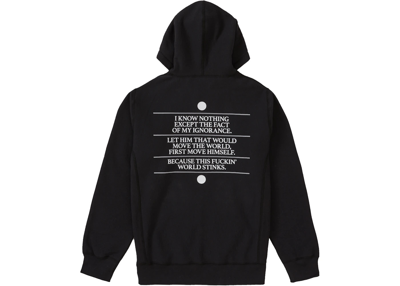 Supreme Know Thyself Hooded Sweatshirt Black - 2