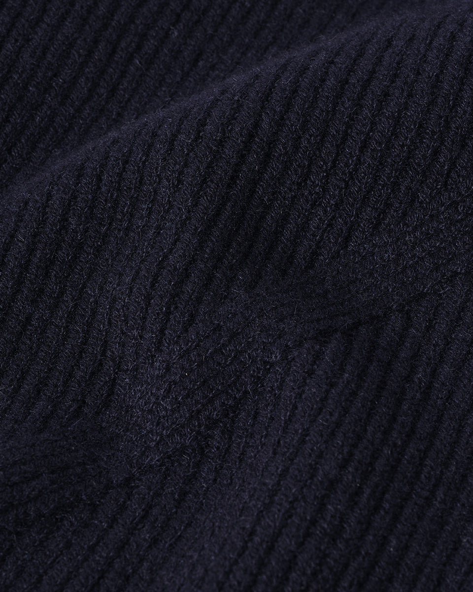 Sleeveless Navy Cashmere Tank Top - 6