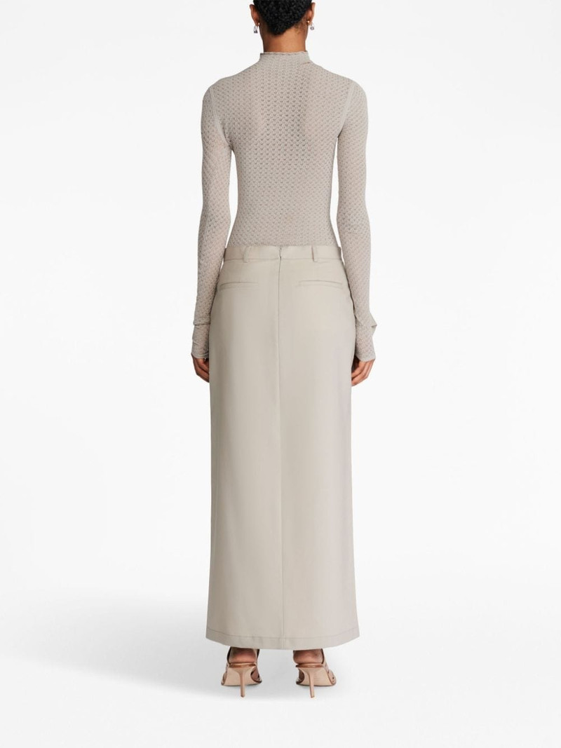 zip-detail wool midi skirt 4