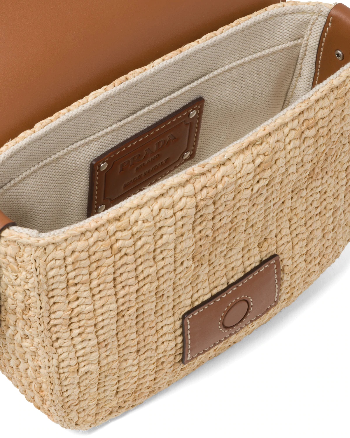 Raffia and Leather Shoulder Bag - 5