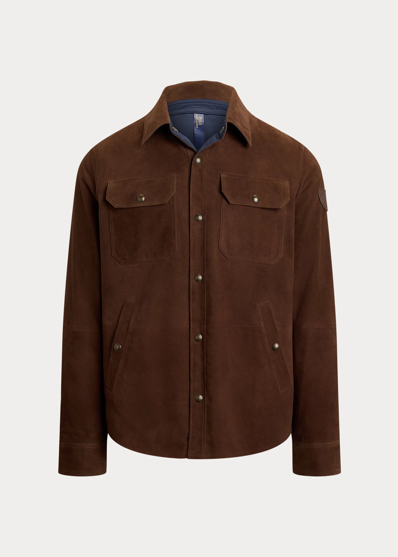 Reversible Suede-Taffeta Shirt Jacket 1