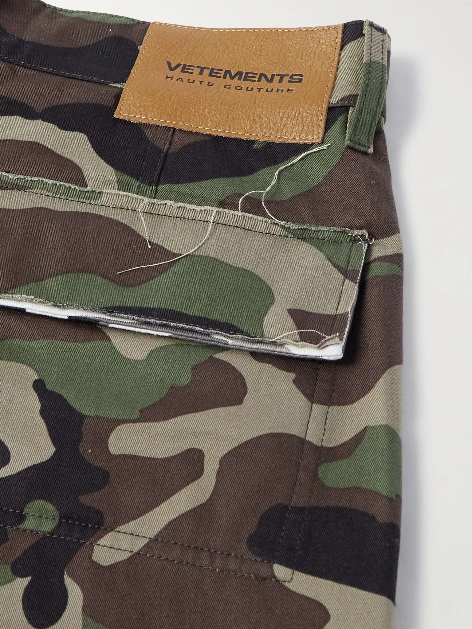 Wide-Leg Patchwork Camouflage-Print Cotton-Canvas Cargo Trousers - 4