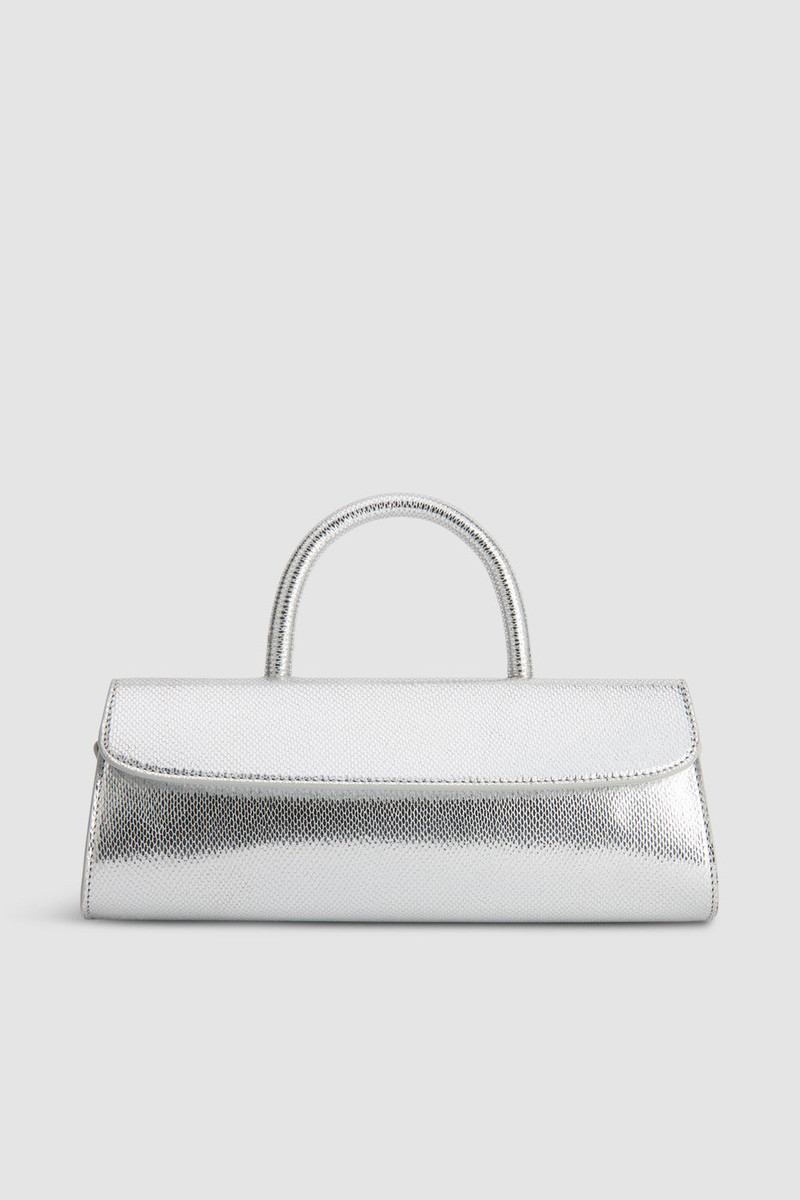 Mini Longa Silver Disco Leather Top-Handle Bag 1