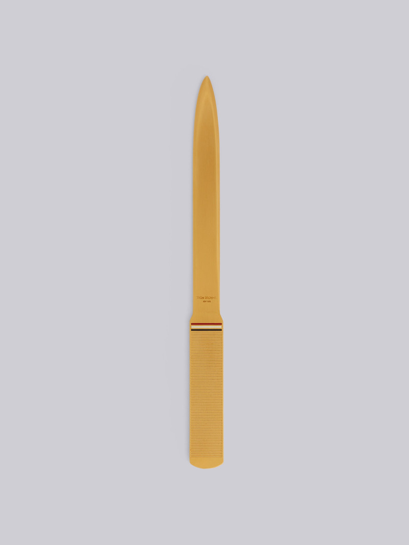 Brass Gold Multi-Color Enamel Stripe Letter Opener 3