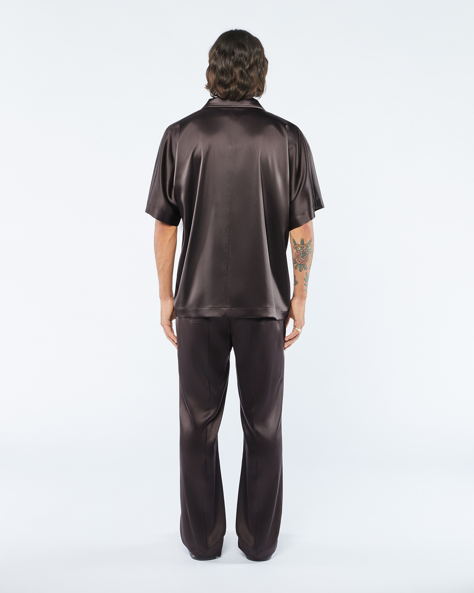 YUKI - Slip satin shirt - Coffee bean - 4