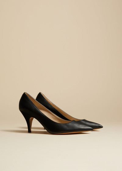 KHAITE The River Pump in Black Leather outlook