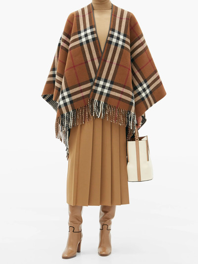 Burberry Heritage-check wool shawl outlook