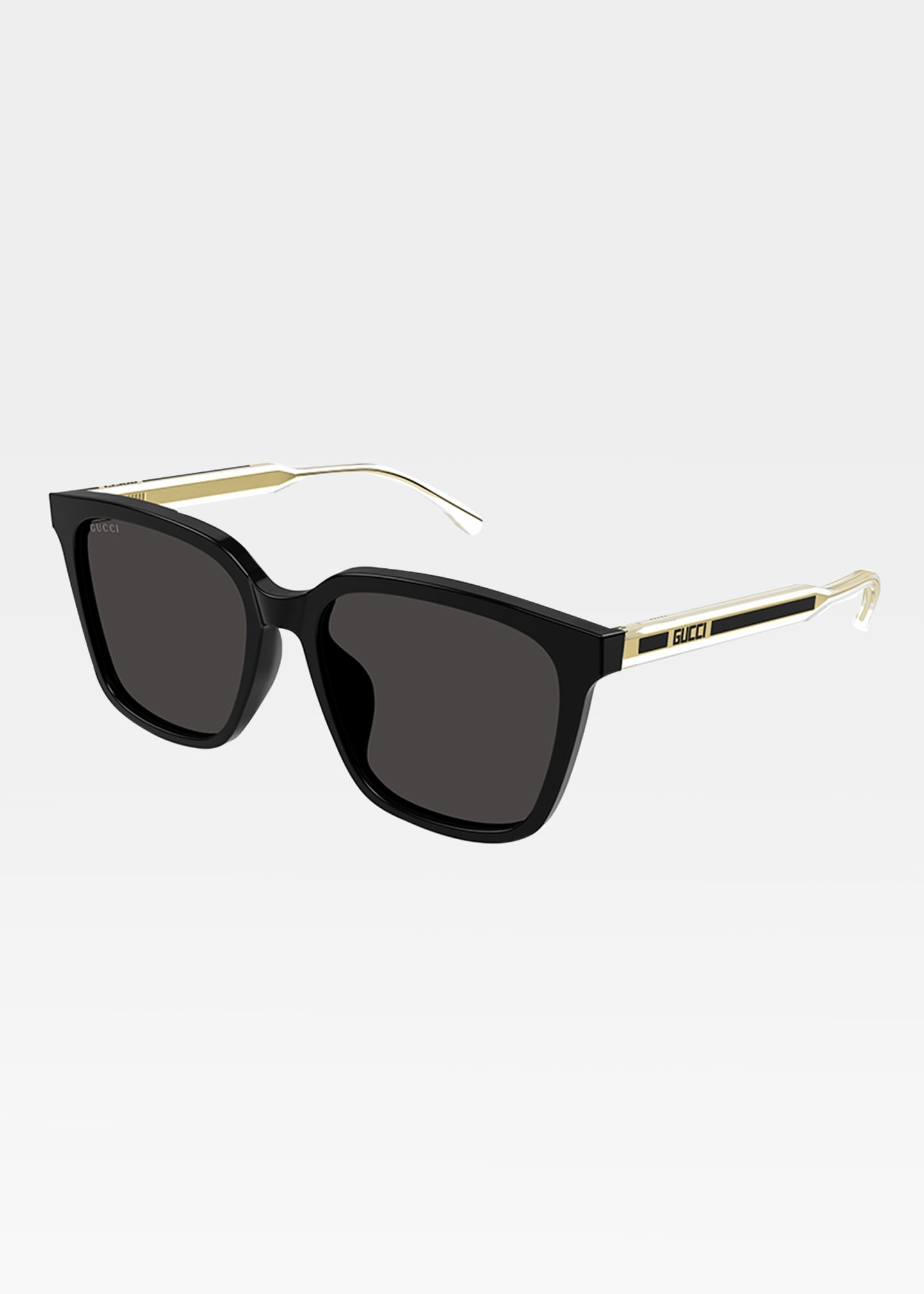 Men's Temple-Logo Rectangle Sunglasses - 1