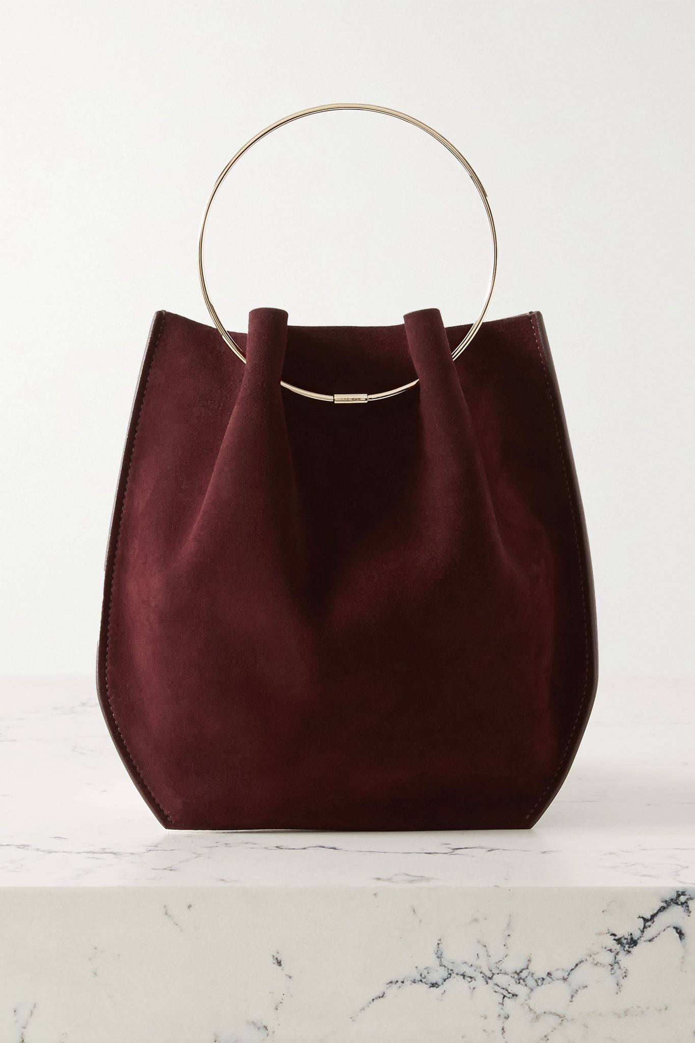 Flat Circle suede tote - 1