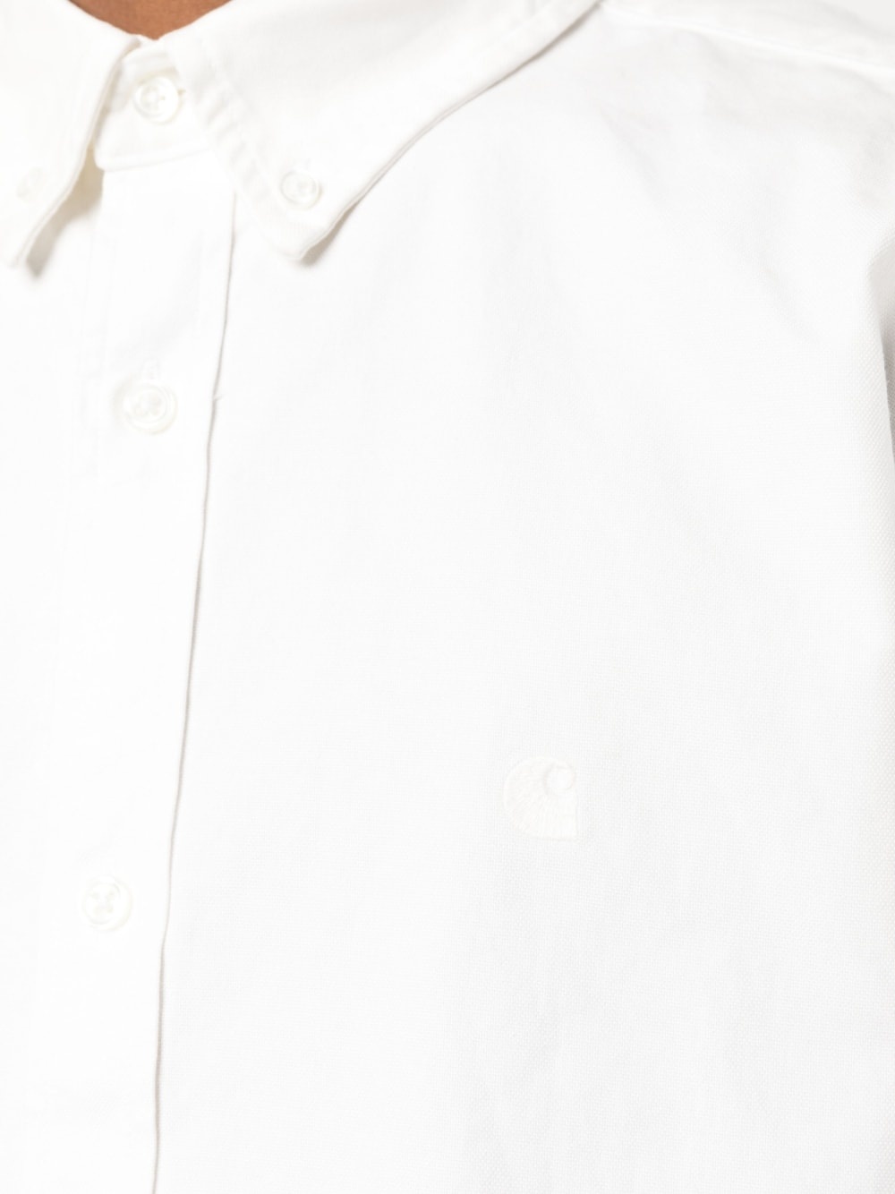 plain button-down fastening shirt - 6