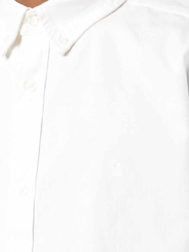 plain button-down fastening shirt 6